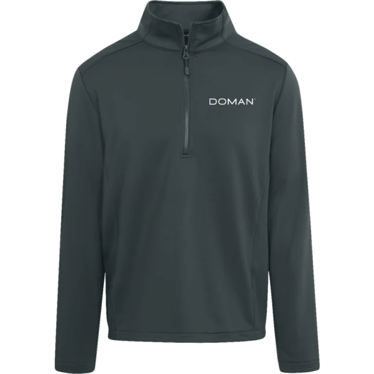 Branded quarter-zip pullover
